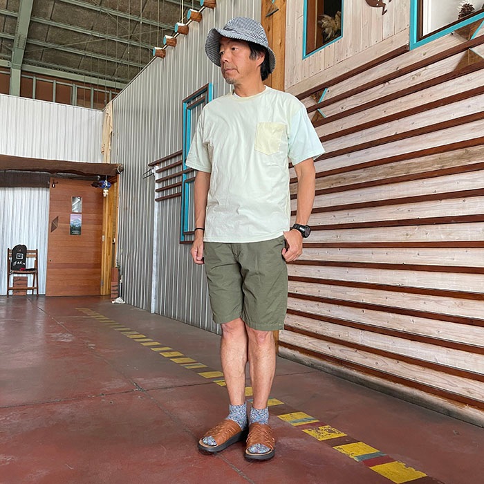 【SALE】orSlow オアスロウ 01-0024-38 4TONE POCKET T-SHIRT 4トーン ポケット Tシャツ IceGreen