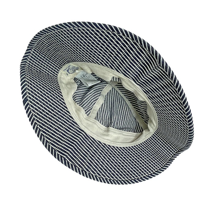 オアスロウ(orSlow) 03-001 US NAVY HAT 定番ハットエイジングを楽しむ　ミリタリーハット ヒッコリーストライプこだわりの日本製