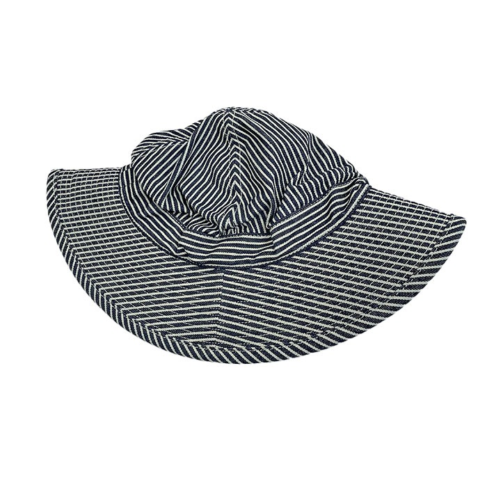 オアスロウ(orSlow) 03-001 US NAVY HAT 定番ハットエイジングを楽しむ　ミリタリーハット ヒッコリーストライプこだわりの日本製