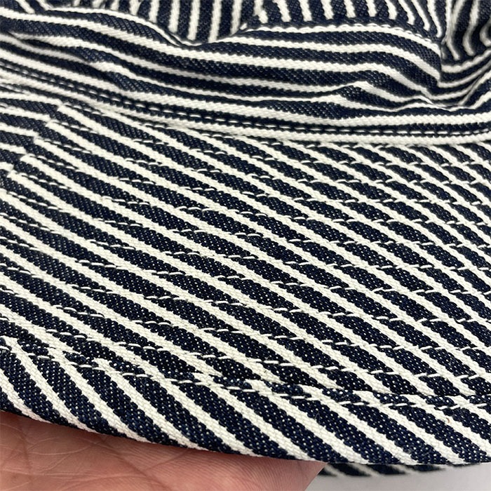 オアスロウ(orSlow) 03-001 US NAVY HAT 定番ハットエイジングを楽しむ　ミリタリーハット ヒッコリーストライプこだわりの日本製