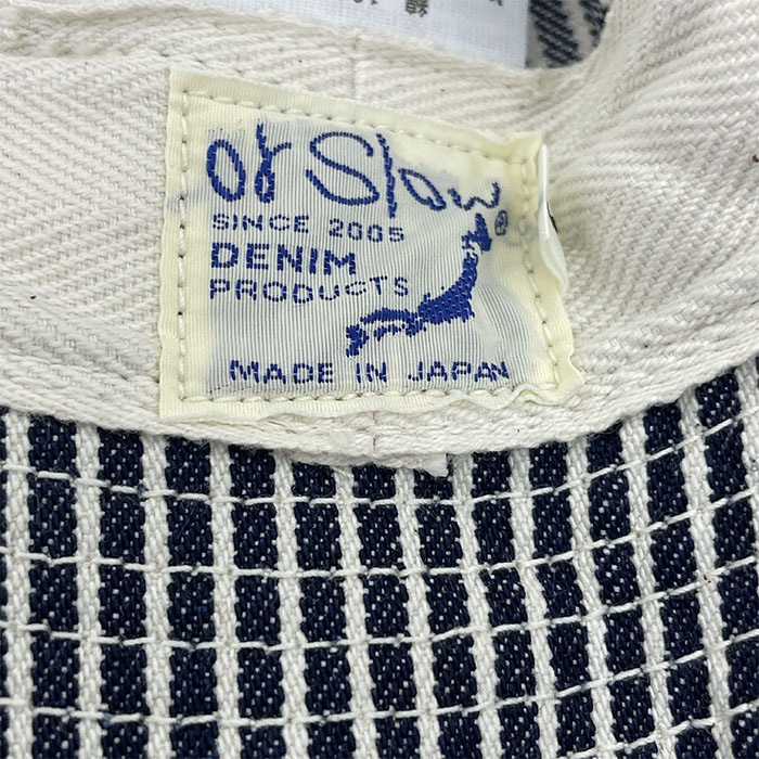 オアスロウ(orSlow) 03-001 US NAVY HAT 定番ハットエイジングを楽しむ　ミリタリーハット ヒッコリーストライプこだわりの日本製