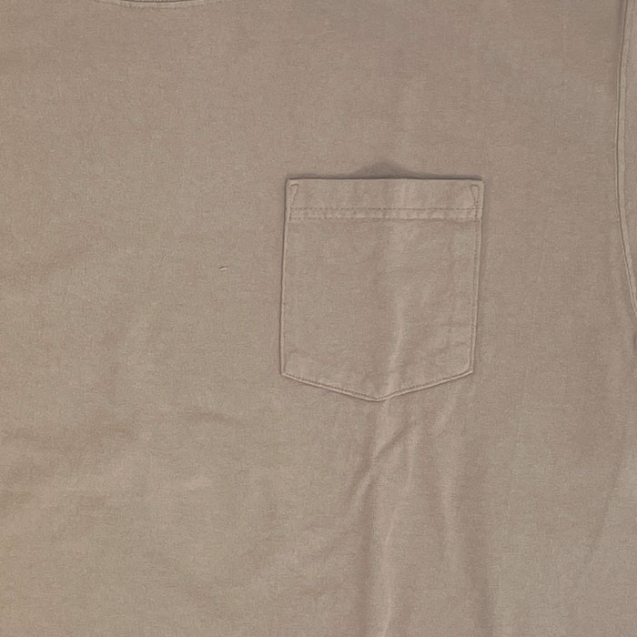 グッドウエア Ｇｏｏｄ　Ｗｅａｒ 　国内別注　スタンダードフィットワンウオッシュ　ヘビーコットン　１ポケットＴシャツ アメリカ製  ベージュ　グレージュ