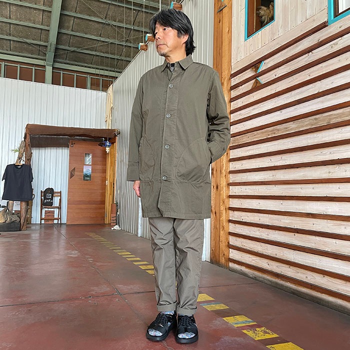 【SALE】MANUAL ALPHABET マニュアルアルファベット　MA-J-234 GABERDINE OVERDYED SHIRTS COAT 2   ショップコート　撥水加工