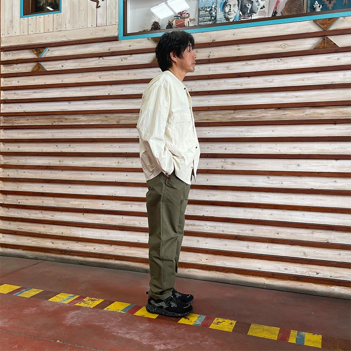 MANUAL ALPHABET マニュアルアルファベット NYLON RIP STOP SHT CARDIGAN リップストップ カーディガン MA-J-367 Ecru