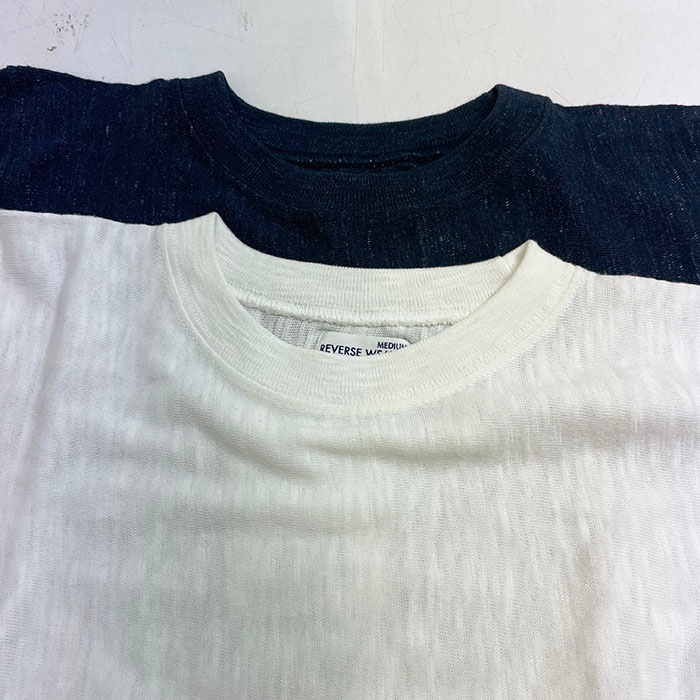 Champion  チャンピオン 【SALE】C3-F302 機能性REVERSE WEAVE プレミアムジャージーTシャツ　White Dark Navy