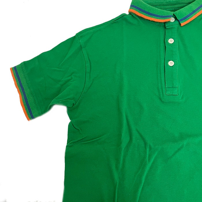 スタイルエディション【SALE78%OFF】　Style Addition 配色ライン入りベア鹿の子ポロシャツ　Made in Japan