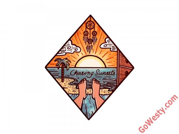 GOWESTY Chasing Sunsets ステッカー