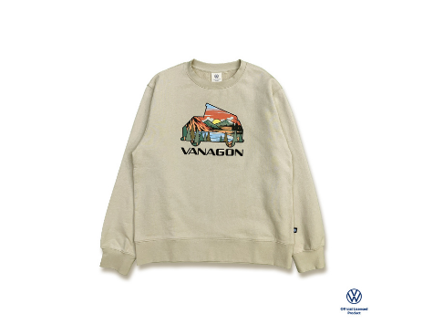 T3 VANAGONフロントプリントスウェットシャツ「ベージュ」S～XLサイズ