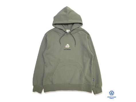 T3 VANAGON刺繍スウェットパーカー「カーキ/クリーム」S～XLサイズ