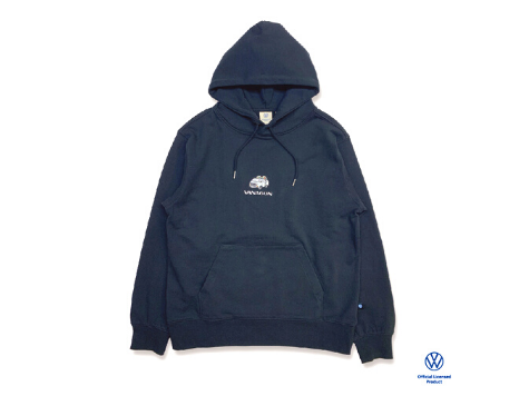 T3 VANAGON刺繍スウェットパーカー「ブラック/ホワイト」S～XLサイズ