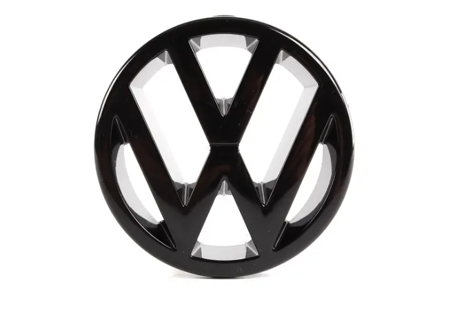 【VW Classic】【純正品】 VWフロントエンブレムブラック T4 VANAGON Golf2等