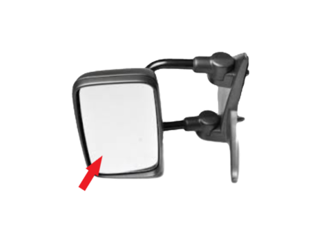 【取寄商品】 トラックミラー「ヒーター付きガラス」コンベックス プレート付き T5（トラックタイプ）