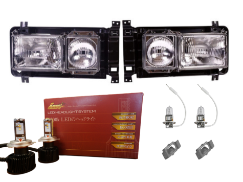 【セット品】T3角目ヘッドライトセット (左ハンドル用)  T3 VANAGON(ヴァナゴン)