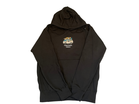 T3 VANAGON刺繍スウェットパーカー　ブラック（2025年版）S～XLサイズ