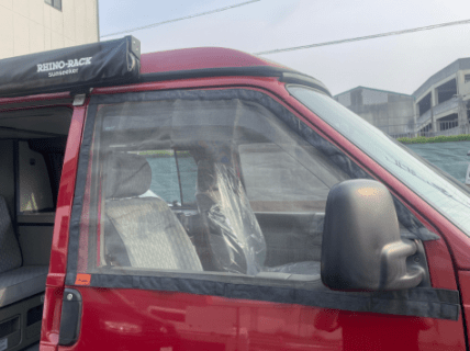 ASIA CAMPER フロントドア用マグネット式モスキートネット 「左右セット」 T4 VANAGON(ヴァナゴン)