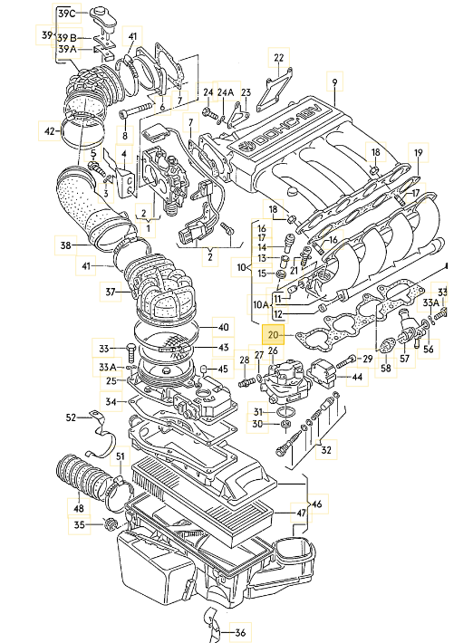 TOPRAN インマニガスケット Golf2 GTI 19PL用