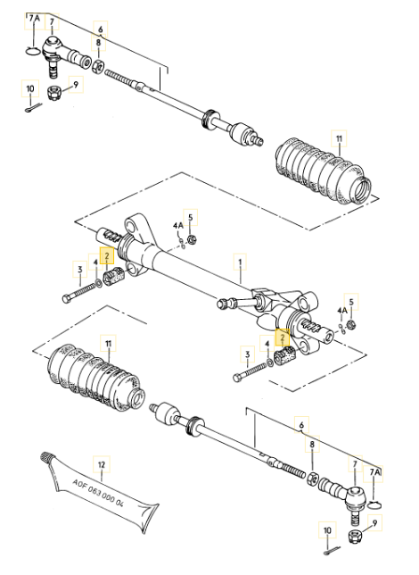 ステアリングギアボックスブッシュ T3 VANAGON(ヴァナゴン)（80～92年）