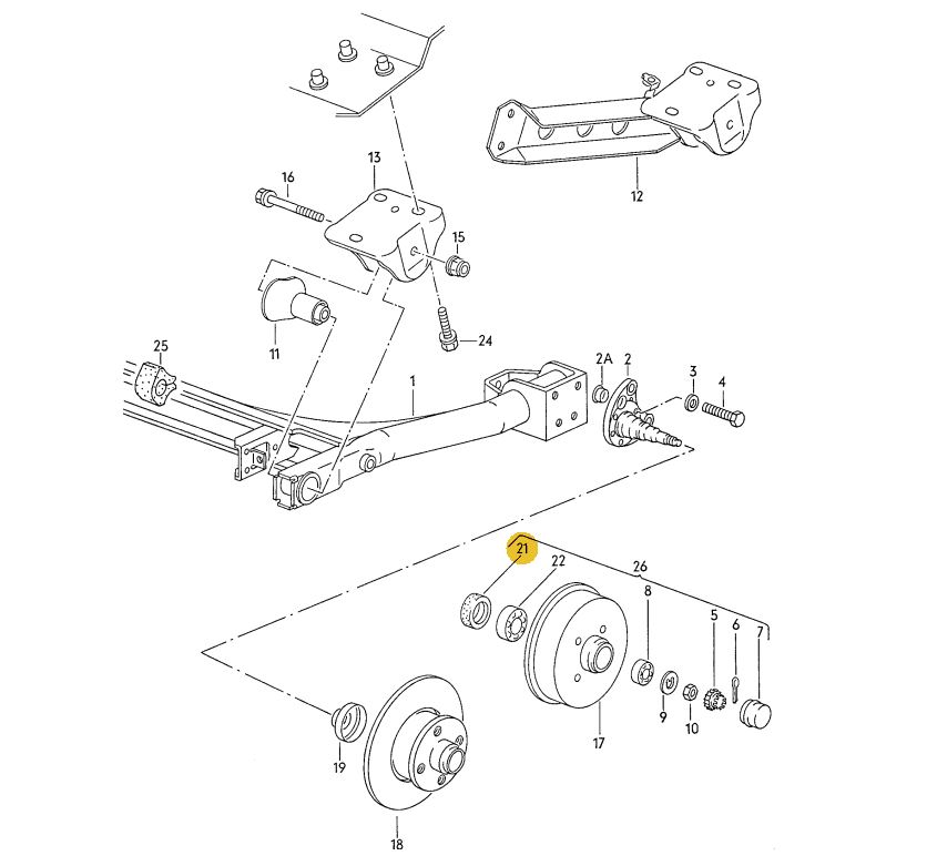【純正品】 リアハブシール Golf（75～02年）