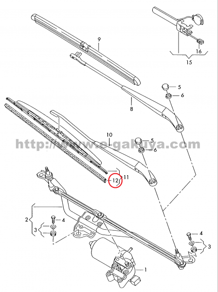 【純正品】 ワイパーブレード ラバー T5（03～15年）