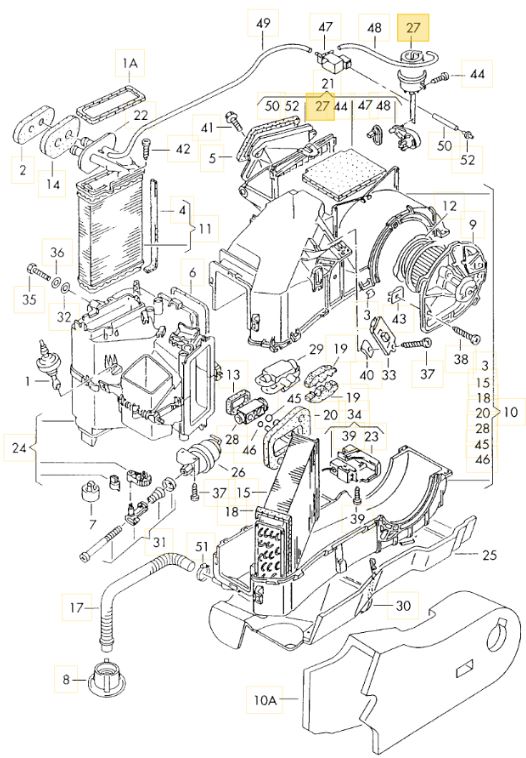 【純正品】 バキュームユニットインテークダクト T4 VANAGON(ヴァナゴン)(91~04年)