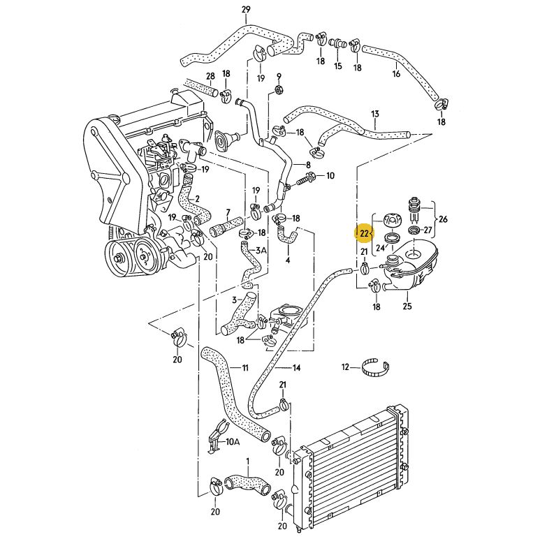 【純正品】 ラジエターキャップ Golf（75～93年）