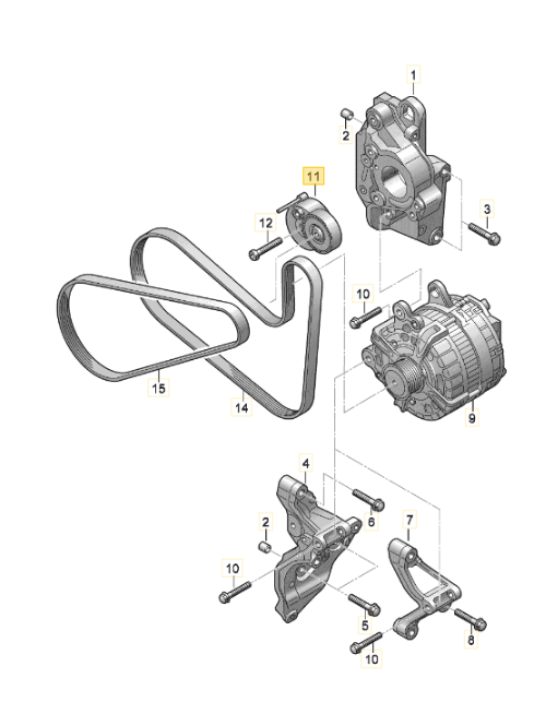【純正品】ファンベルトテンショナー T6.1（2020～2024年）