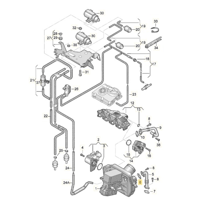 【純正品】 バキュームシステム ガスケット T5/T6 （12～19年）