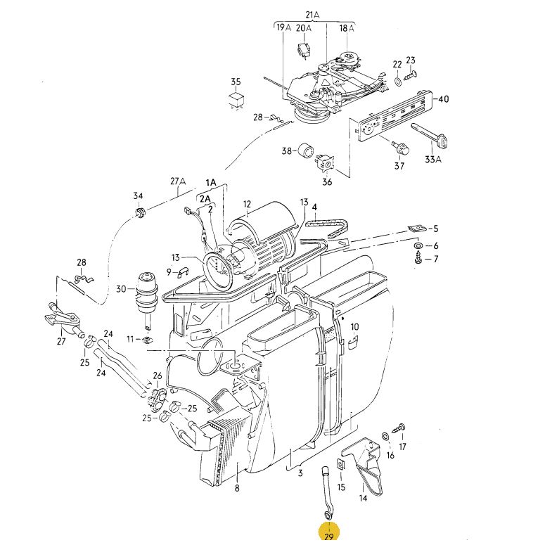 【純正品】 ヒーターコアボックスドレンホース Golf Cabriolet（84～93年）