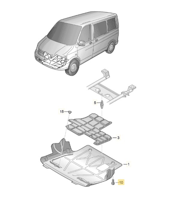 【純正品】 6角カラーボルト 「M8×25」 T5/T6/T6.1（03年～）