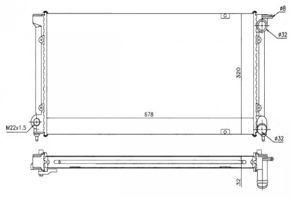 NISSENS ラジエター Golf（86～92年）