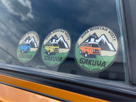 【GAKUYAオリジナル】 ステッカー(ブルー・イエロー・オレンジ) (秋限定色)