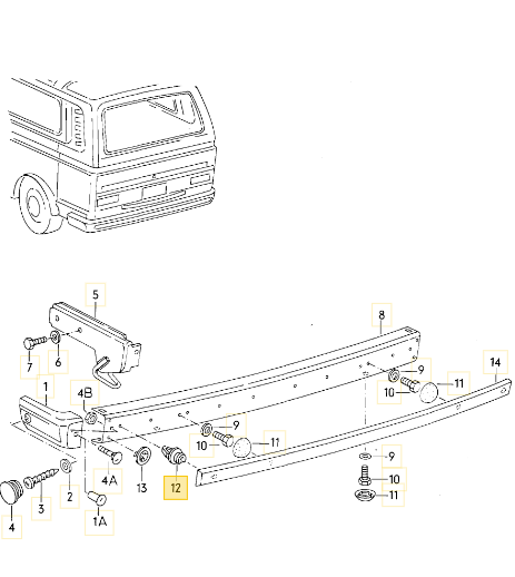 バンパーラバークリップ 「スチール」 T3 VANAGON(ヴァナゴン)