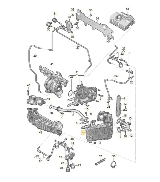 【純正品】 クーラー コントロールフラップ付 EGR用 T6 （16～19年）