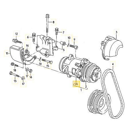 エアコンコンプレッサー 「25MV」 T3 VANAGON(ヴァナゴン)（86～92年）
