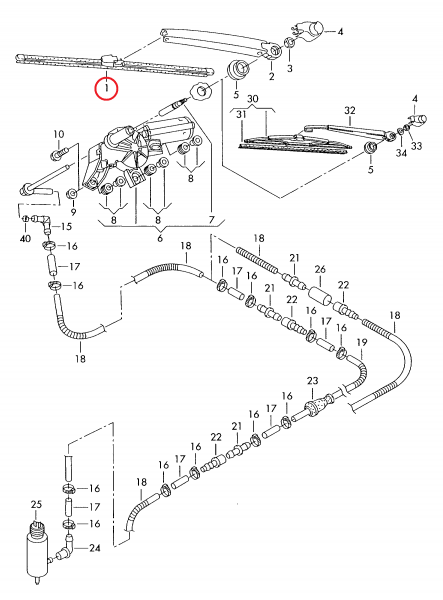 【純正品】 ワイパーブレード（リア） T5 （03年～15年）