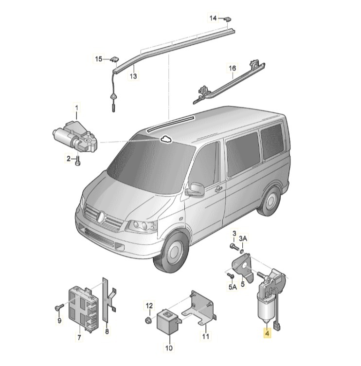 【純正品】 スライディングドア モーター T5/T6（03～19年）