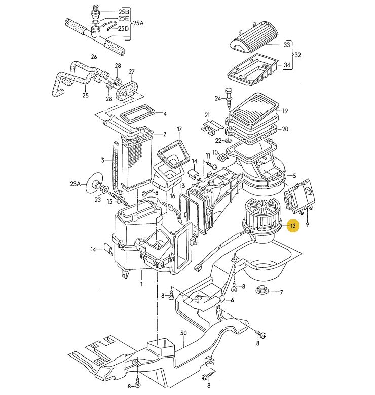 【訳あり】 HELLA ブロアモーター Golf （88～93年）