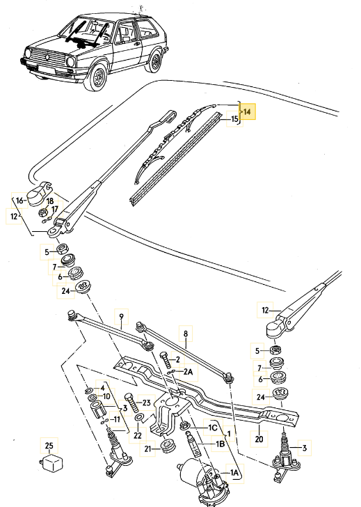 BOSCH ワイパーブレード T3/T4 Golf1/2