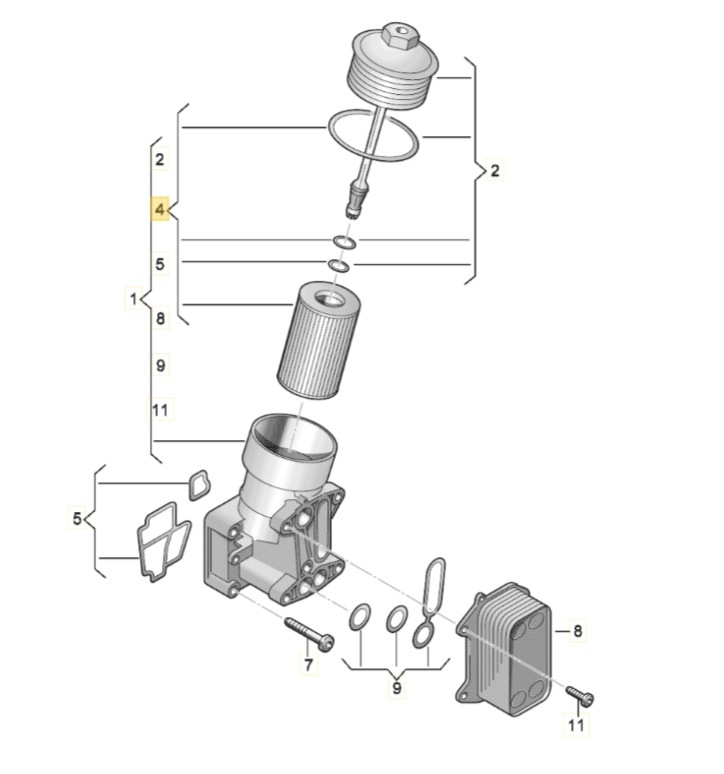 BOSCH オイルエレメント（オイルフィルター）T5/T6 CCHA / CAAC型（10～19年）