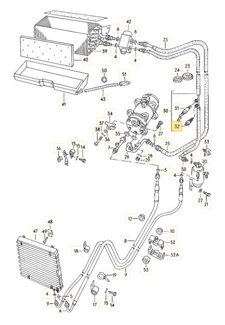 【純正品】 エアコンロープレッシャースイッチ T3 VANAGON（85～92年）