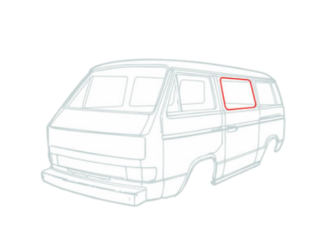 スライドドアガラスモール 「モールディング付車両用」 T3 VANAGON(ヴァナゴン)（80～92年）