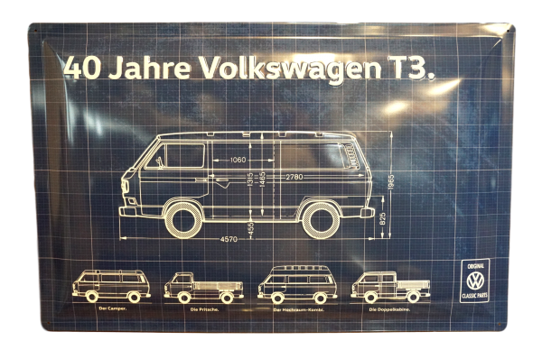 【VW Classic】 T3 メタルサインボード
