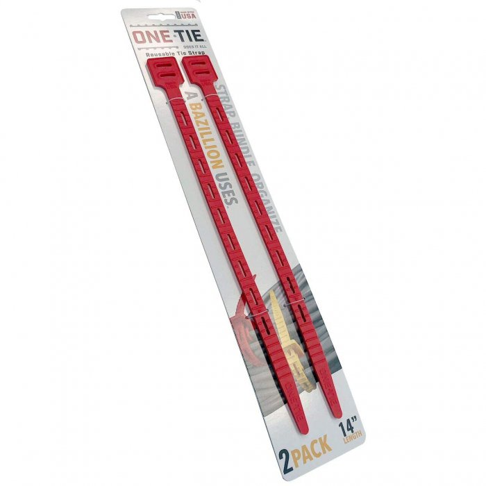 ONE-Tie ワンタイ 14インチ (2本パック） 「レッド」