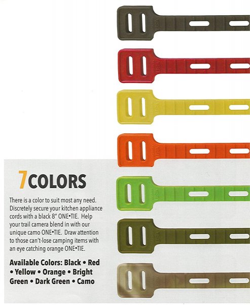 ONE-Tie ワンタイ 14インチ (2本パック） 「ブライトオレンジ」