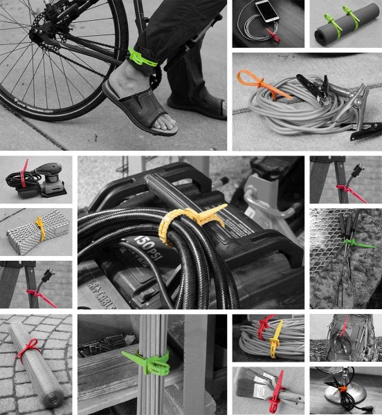 ONE-Tie ワンタイ 14インチ (2本パック） 「ブライトオレンジ」