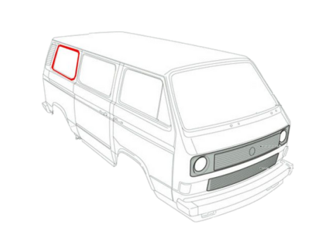 クォーターガラスモール 「モールディング付車両用」 T3 VANAGON(ヴァナゴン)（80～92年）