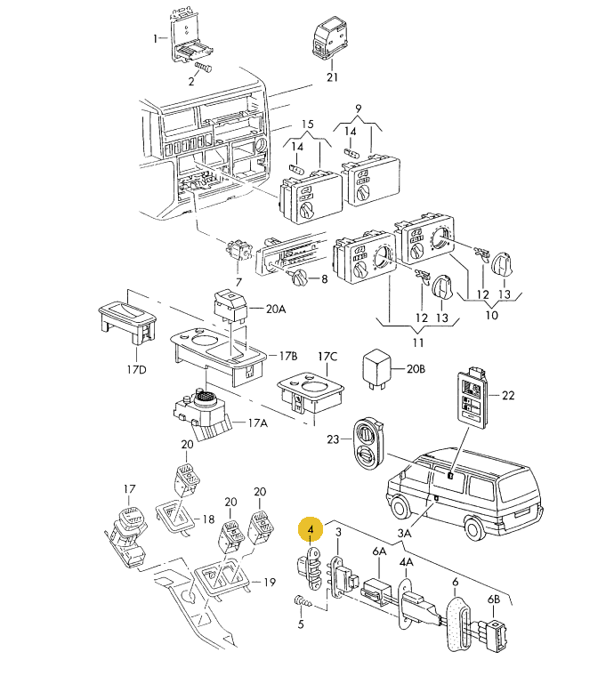 純正品】 スライドドアコンタクトプレート T4 VANAGON(ヴァナゴン)（91
