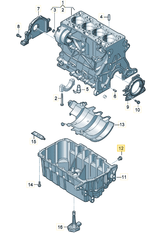 SWAG エンジンオイルドレンボルト T5/T6/T6.1 & Golf(03~17年)