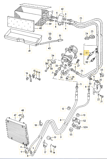 【純正品】 エアコンプレッシャースイッチ T3 VANAGON(ヴァナゴン)（85～92年）golf2など