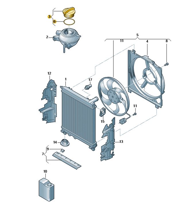 【純正品】 ラジエターサブタンクキャップ Golf （2014年）
